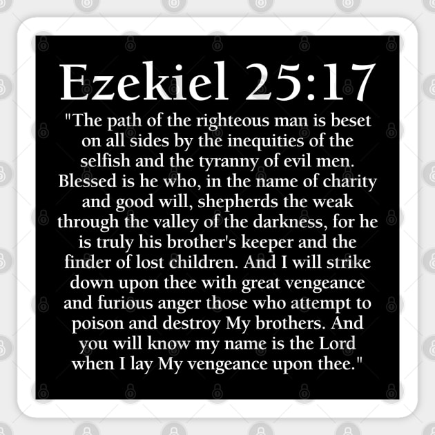 Ezekiel 25:17 - Full Passage Sticker by PK Halford